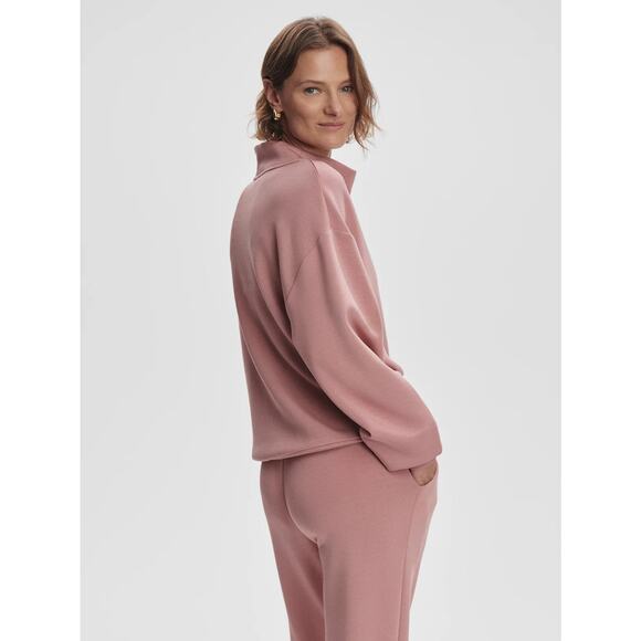 Varley Betsy Sweat Cowl Neck Double Soft Sweatshirt  Ash Rose Size S - Picture 6 of 12